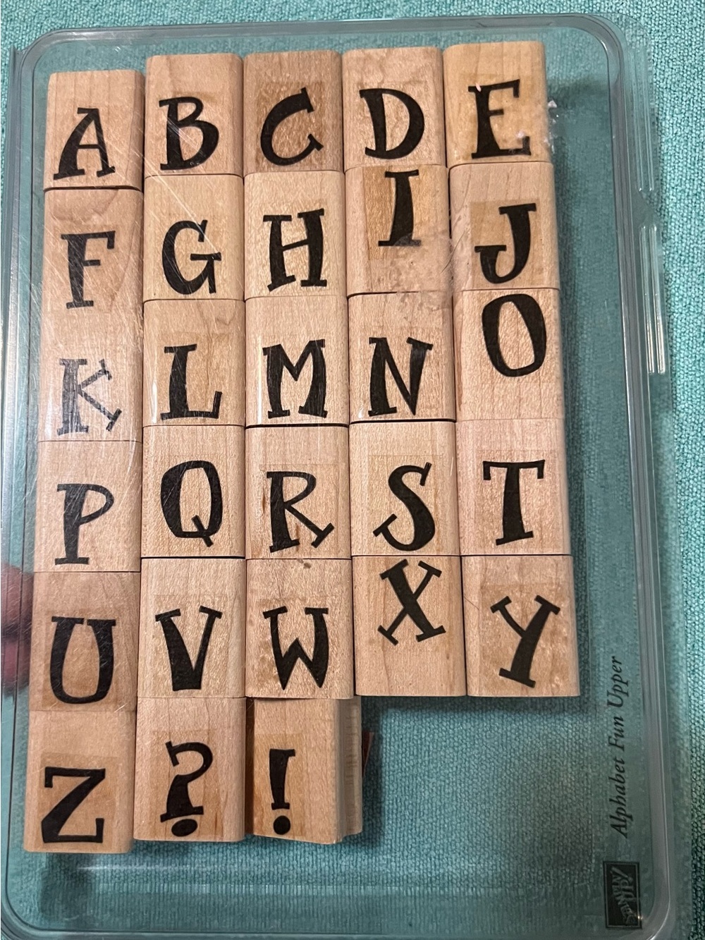 Stampin Up Wooden Alphabet Stamp Set - Uppercase Letters
